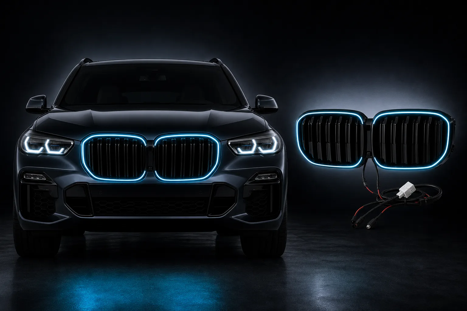 Ice blue effect render